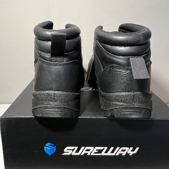 Black Waterproof Steel Toe Leather Slip Resistant Work Boots Size 11 - Picture 7 of 9